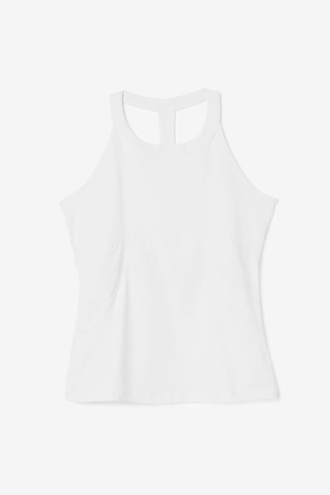 Fila Tank Top Essentials Halter Womens White - India KNV-317608